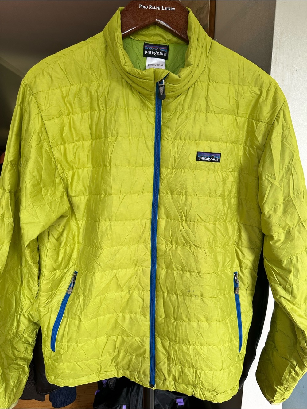 Patagonia Men’s Bright Lime Green Packable Puffer Jacket